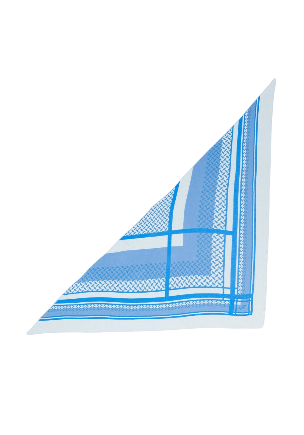 Triangle Double Heritage halstørklæde, medium - ceruleo sea